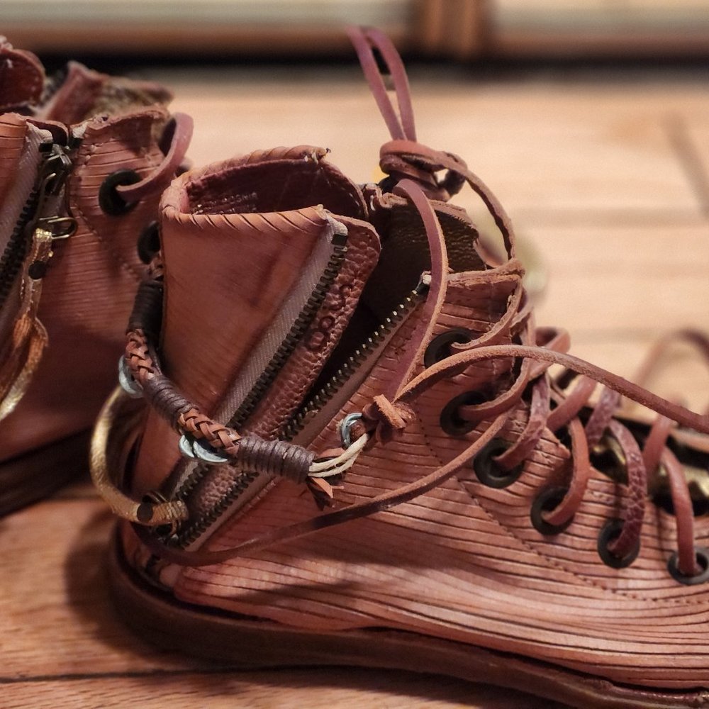 FP Movement by Free People Tan Lace-Up Sandals
